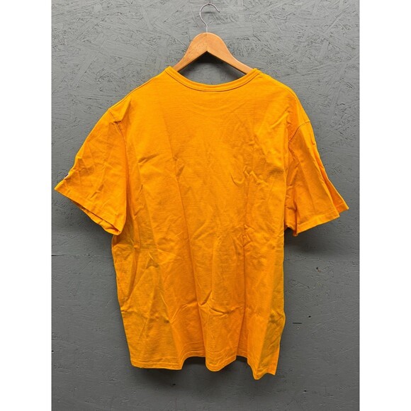 Champion Classic T-Shirt Men's 3XL Yellow Logo Embroidery Cotton Casual Tee - Picture 8 of 8